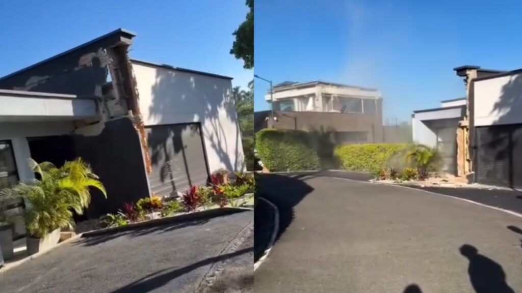 Família filma desabamento da própria casa durante terremoto na Colômbia