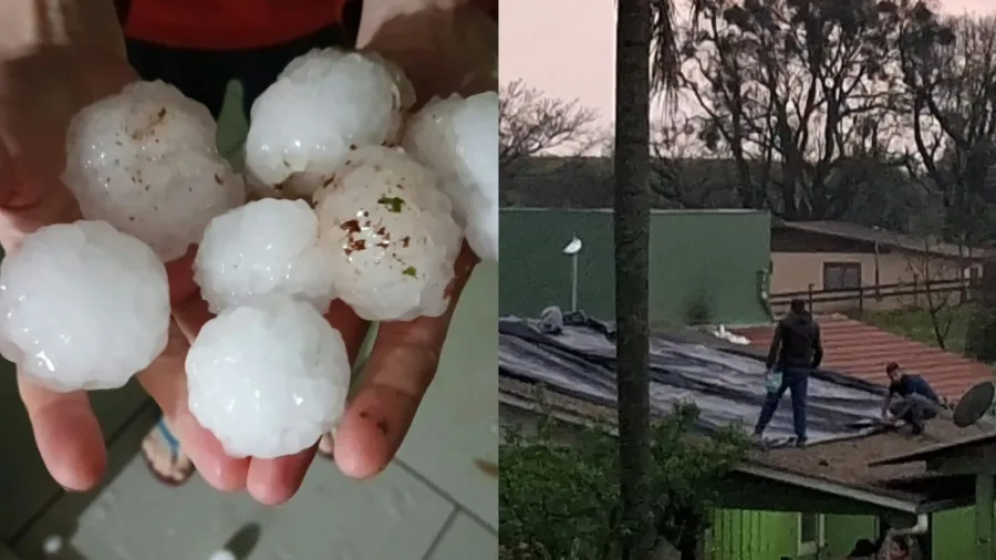 Temporais e granizo deixam dois mortos e atingem 33 municípios no RS