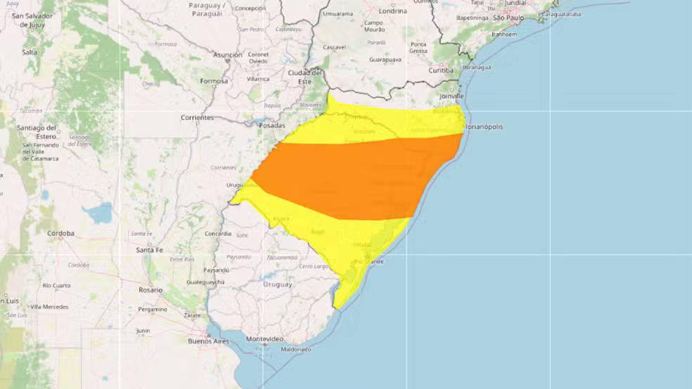 Inmet emite alerta de tempestade e ventos de até 100 km/h para o Rio Grande do Sul