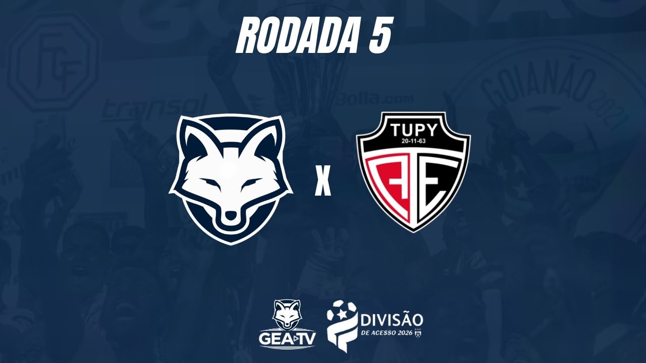 🔴AO VIVO: Grêmio Anápolis e Tupy pela 5ª rodada da Divisão de Acesso 2026