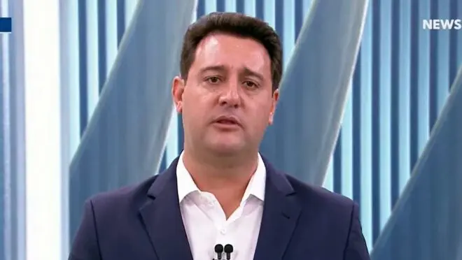 Vídeo: Ratinho Junior critica ausência de Sergio Moro em debate no Paraná