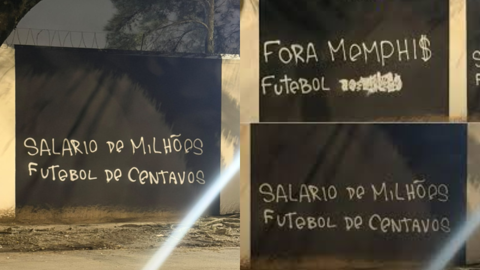 Muros do Corinthians são pichados após eliminação na Libertadores