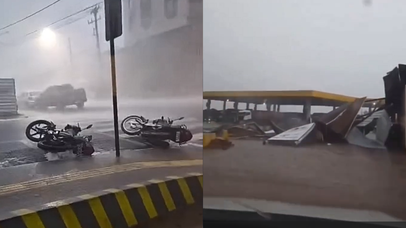Vídeo: Temporal com chuva forte e ventania causa estragos em vários pontos de Jataí