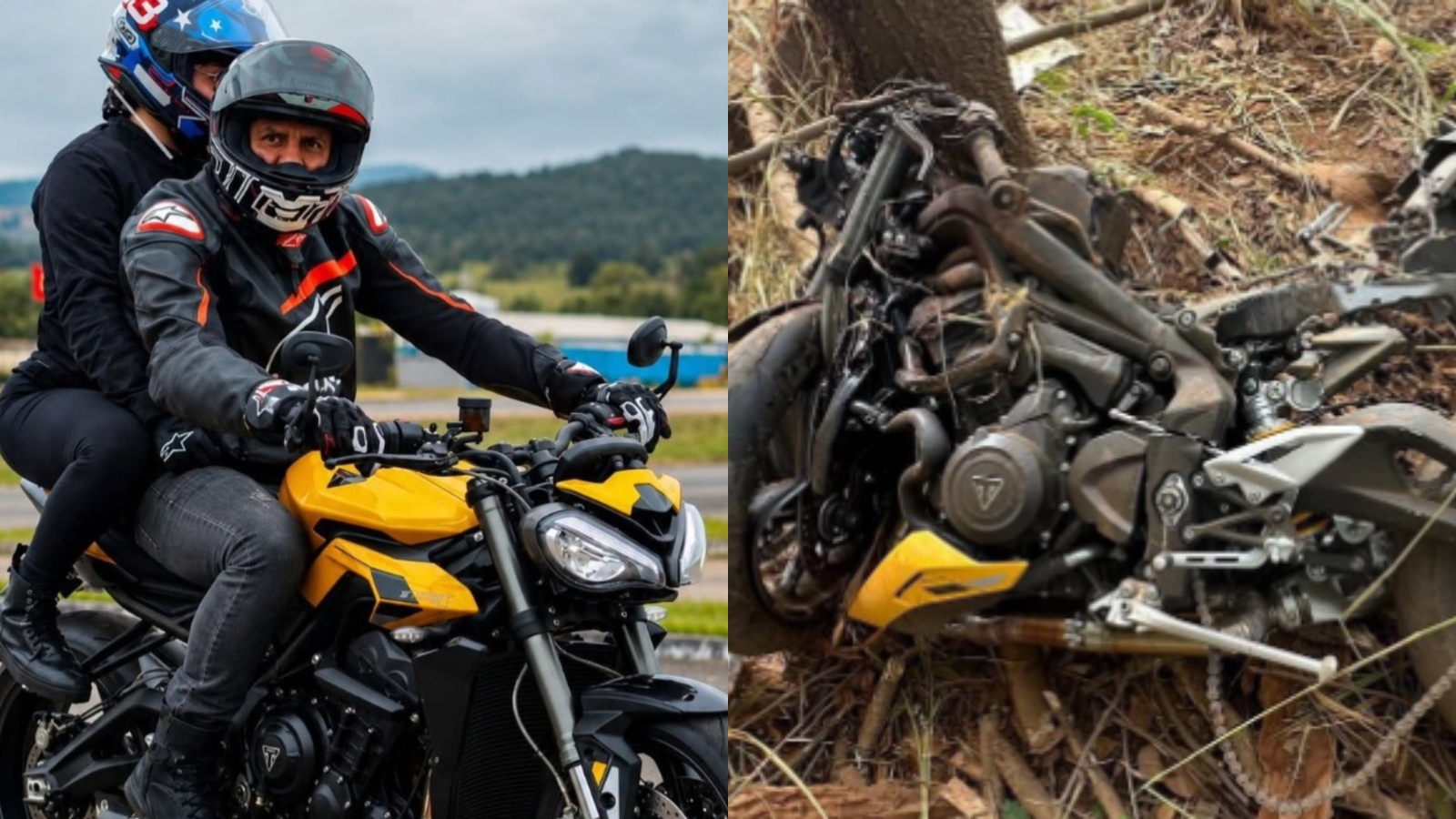 Casal de pastores morre após moto sair da pista e bater em árvore na BR-060, em Guapó