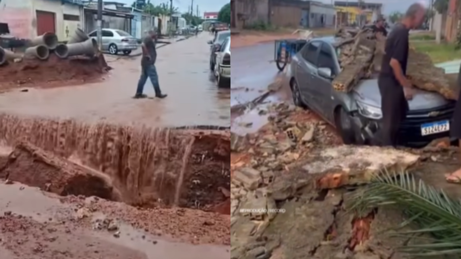 Temporal provoca estragos e deixa rastro de destruição em Valparaíso de Goiás