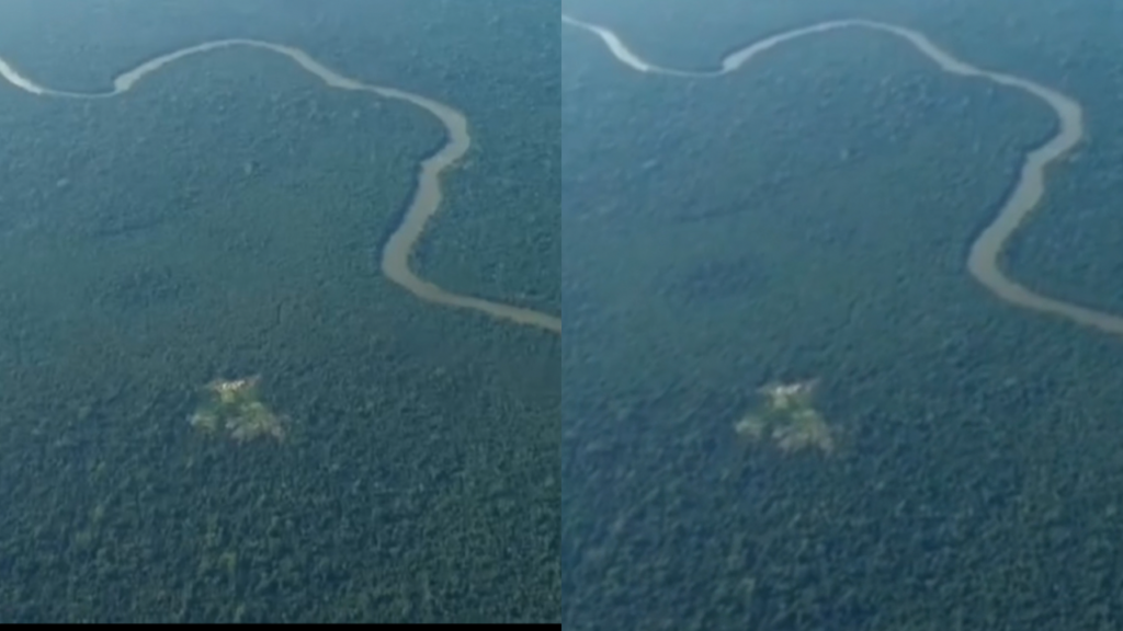 Voo sobre Amazônia registra comunidade indígena cercada pela floresta. Veja vídeo