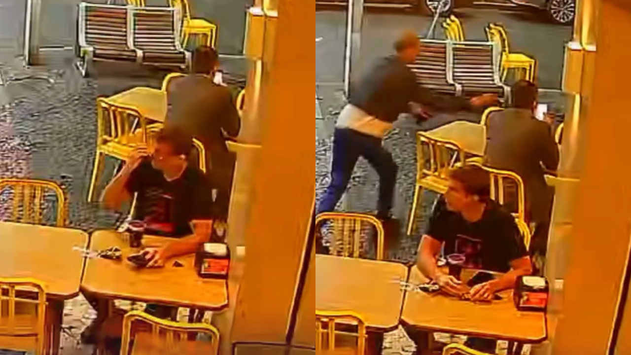 Câmera flagra homem que furta celular de cliente em lanchonete; assista ao vídeo