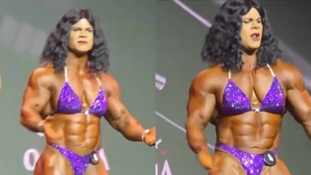 Vídeo: Brasileira Leyvina Barros impressiona em competição com musculosidade e simetria