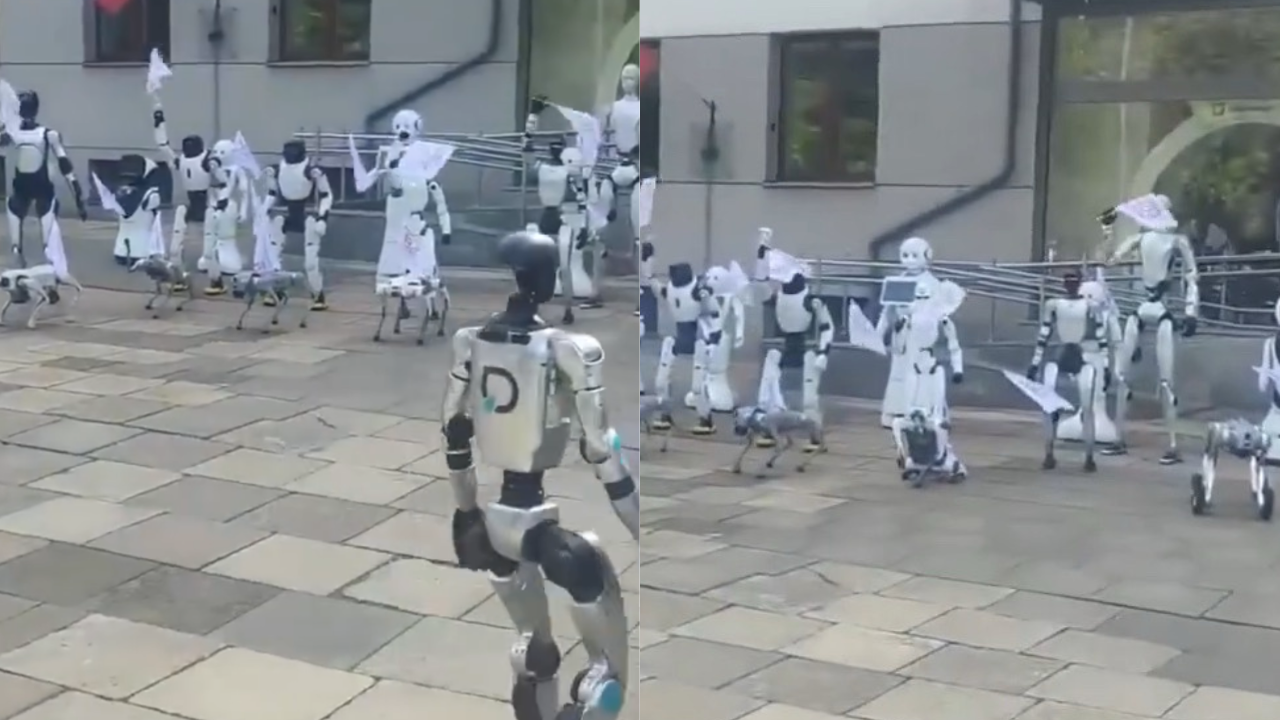 Robôs protestam em Varsóvia por regulação da inteligência artificial; assista ao vídeo