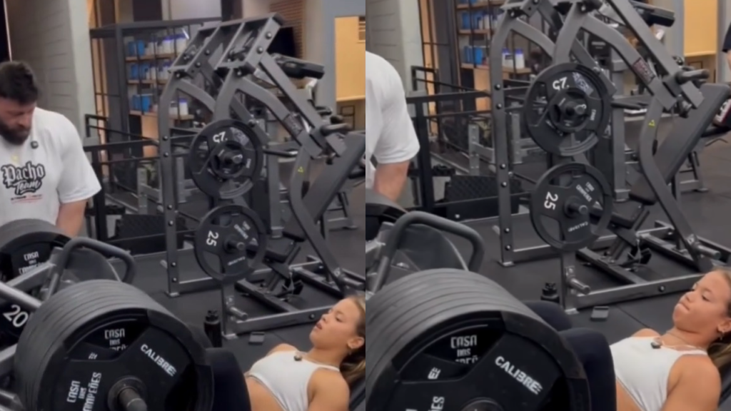 Atleta de 14 anos faz leg press com 320 kg e vídeo impressiona nas redes