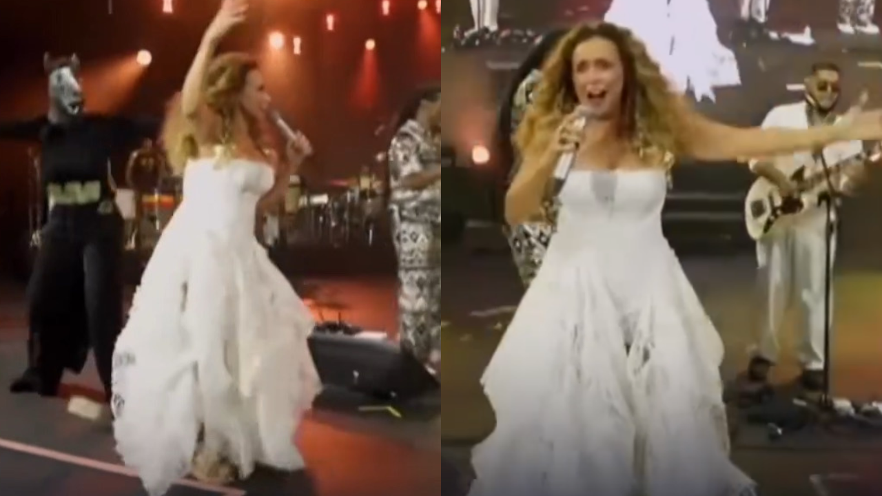 Daniela Mercury leva cavalo preto com dinheiro ao Rock In Rio e gera repercussão; veja vídeo