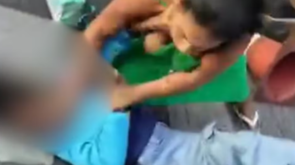 Vídeo: Agressão na saída de escola termina com menina de 12 anos atacada por mulher de 20