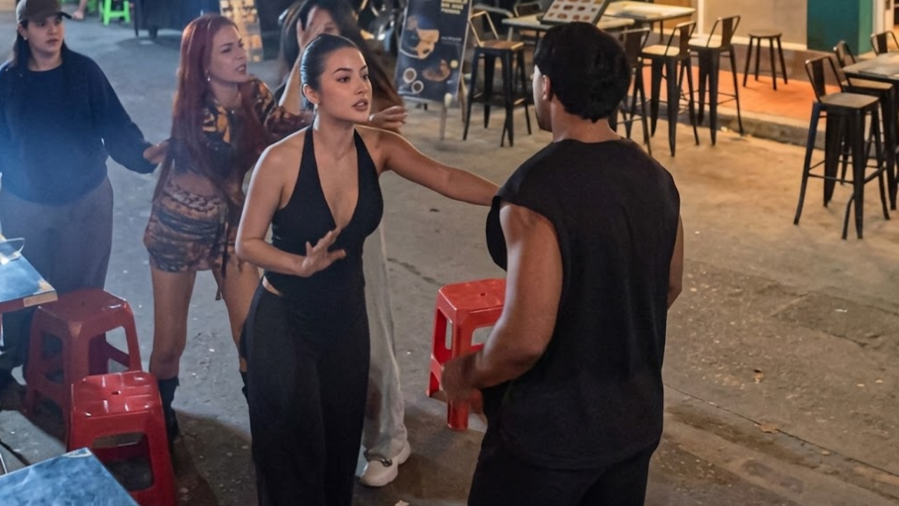 Vídeo: Casal discute em estabelecimento, e mulher intervém após ameaça de agressão