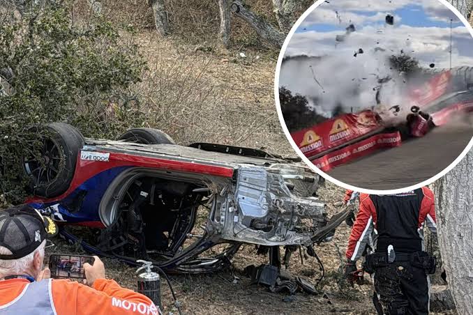 Piloto de Porsche sofre acidente violento em Laguna Seca, capota no ar e é resgatado de helicóptero