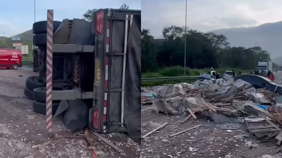 Acidente entre caminhão e quatro carros deixa cinco mortos no RJ