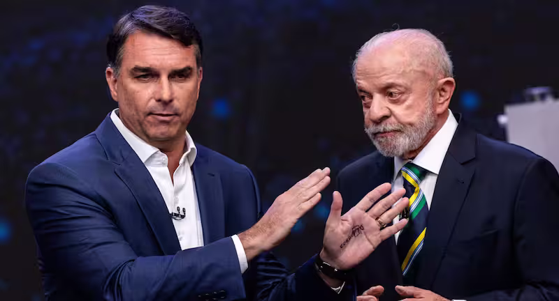 Flávio Bolsonaro tem 45% e Lula registra 44% no segundo turno, aponta Quaest
