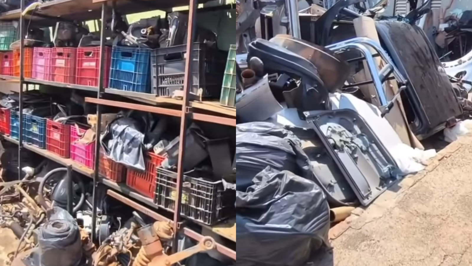 Vídeo: Operação encontra peças de Hilux roubada em suposto desmanche de caminhonetes em Goiânia