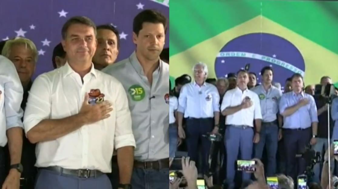 Caiado oficializa apoio a Flávio Bolsonaro em ato que reúne lideranças em Goiânia