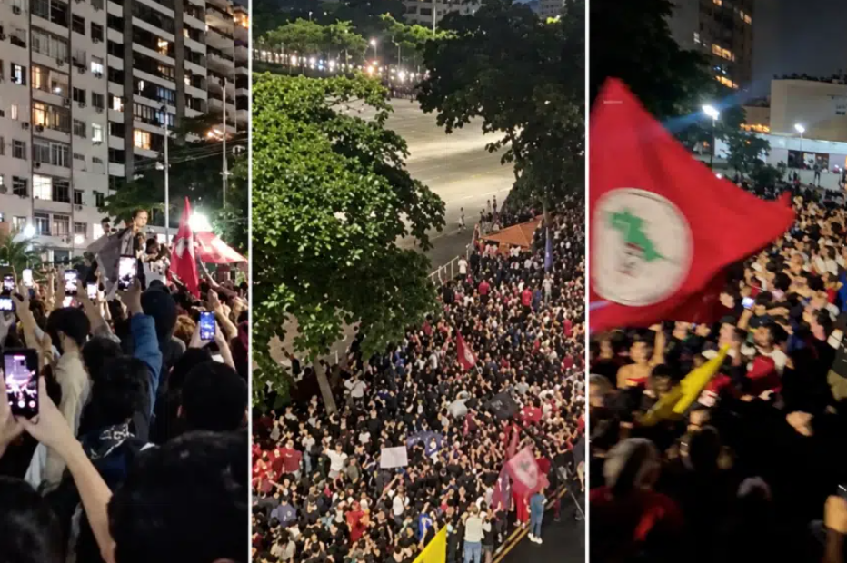 Estudantes da UFF levam apoio a Lula às ruas e protestam contra avanço do bolsonarismo; veja vídeo