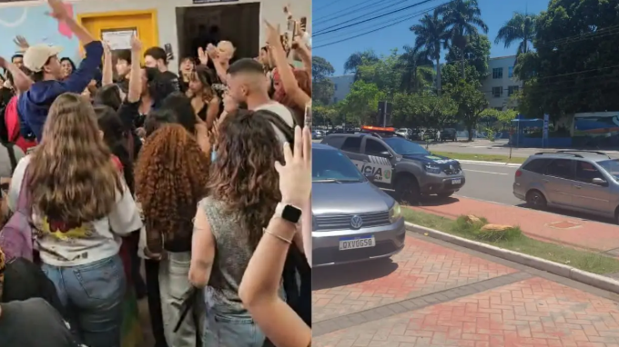 Disputa política entre estudantes termina em confusão dentro da PUC Goiás