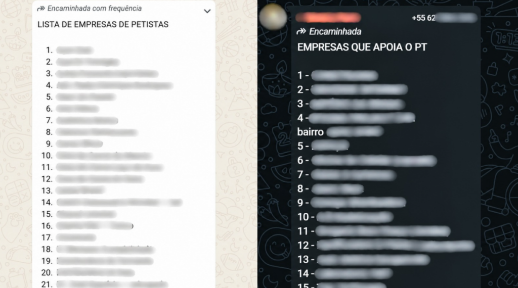 Listas de boicote a petistas avançam em Goiás e desencadeiam ações judiciais