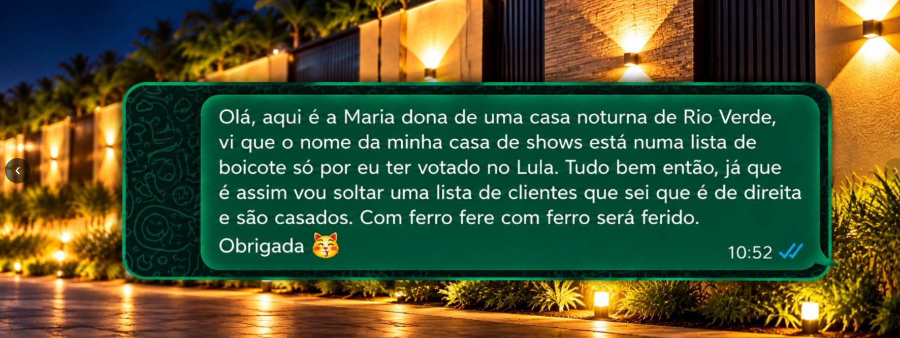 Casa noturna entra em lista de boicote e suposta dona ameaça expor clientes casados em Rio Verde