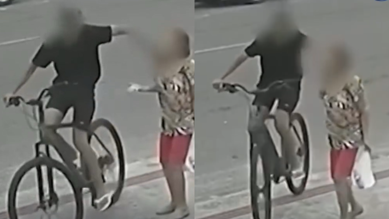 Idosa de 81 anos cai no chão durante roubo de cordão; assista ao vídeo
