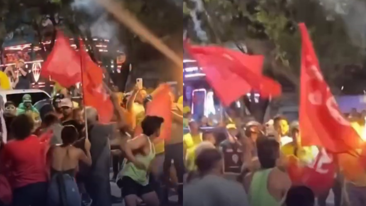 Briga entre apoiadores de Lula e Flávio Bolsonaro é registrada em Belém; veja vídeo