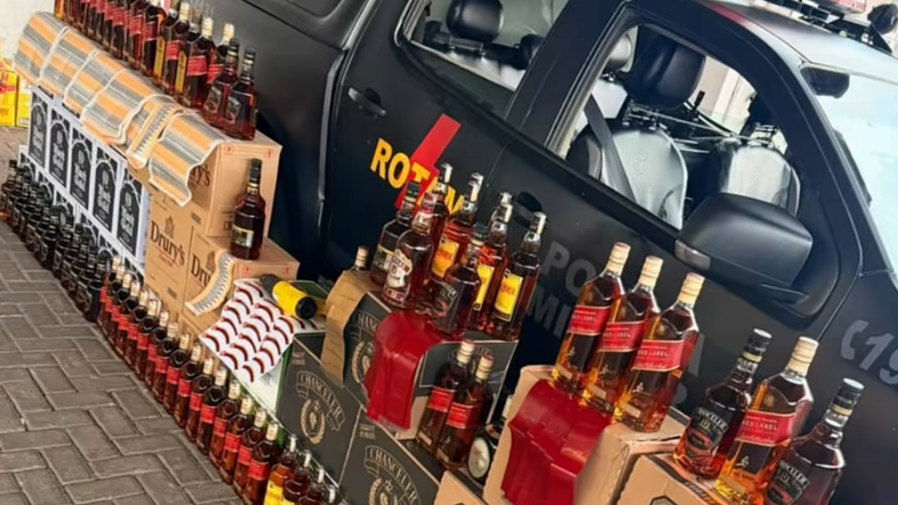 Rotam apreende 600 garrafas de whisky falsificado em Goiânia