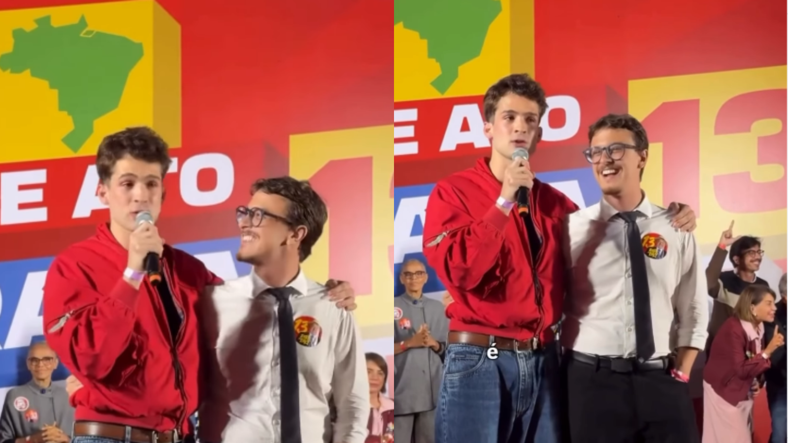 Vídeo: João Guilherme participa de ato em apoio à reeleição de Lula em SP
