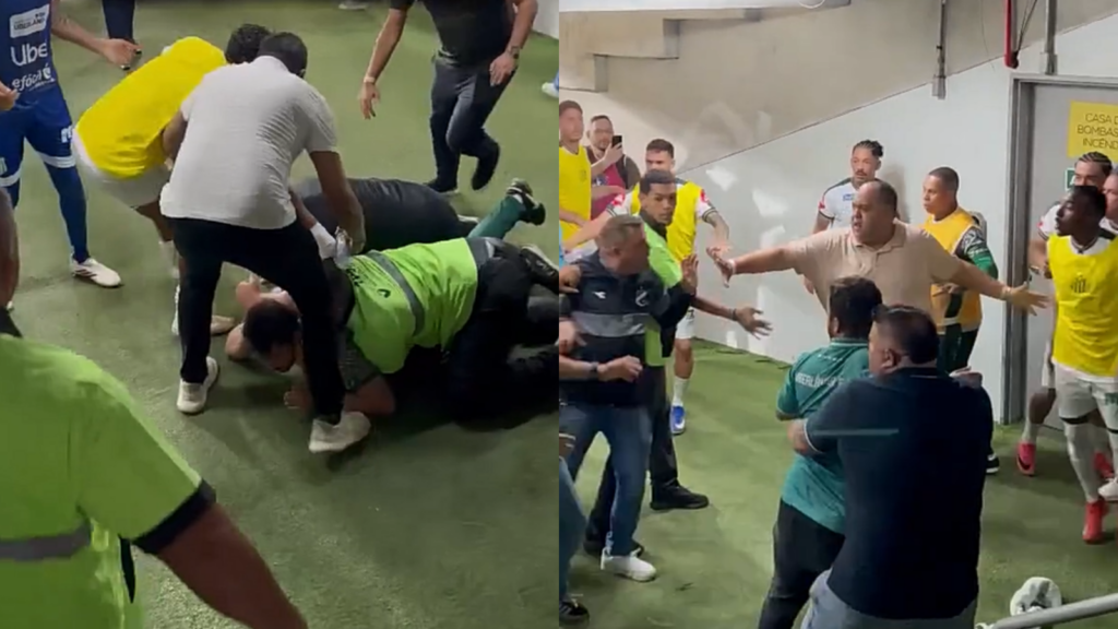 Vídeo: Semifinal da Série D do Brasileiro vira palco de UFC entre ABC e Uberlândia