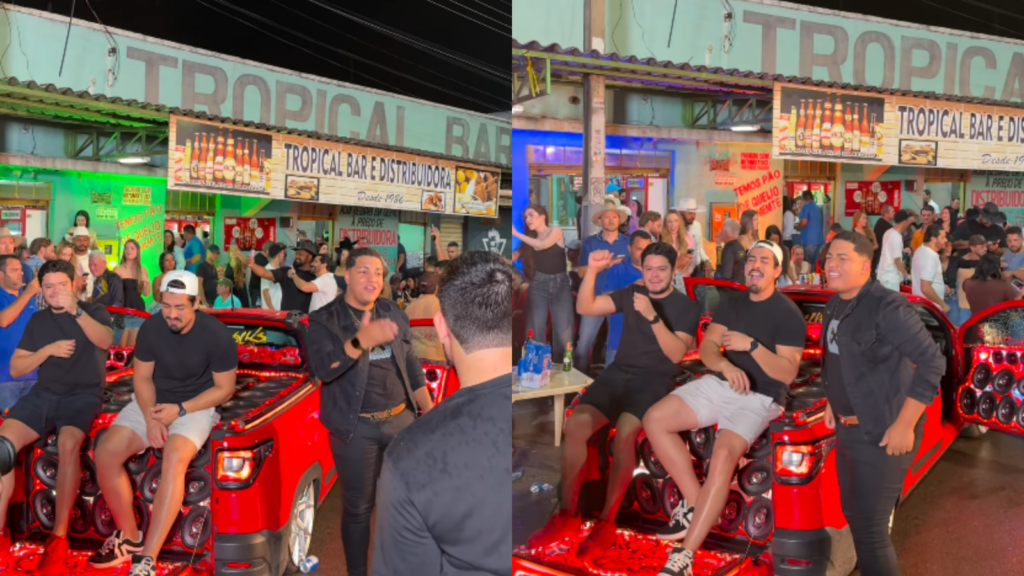 Gravação de clipe termina em briga em bar de Nova Fátima (GO). Veja vídeo