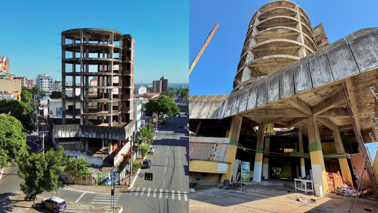 Prédio redondo abandonado há 30 anos terá apartamentos de aluguel no Centro de Goiânia