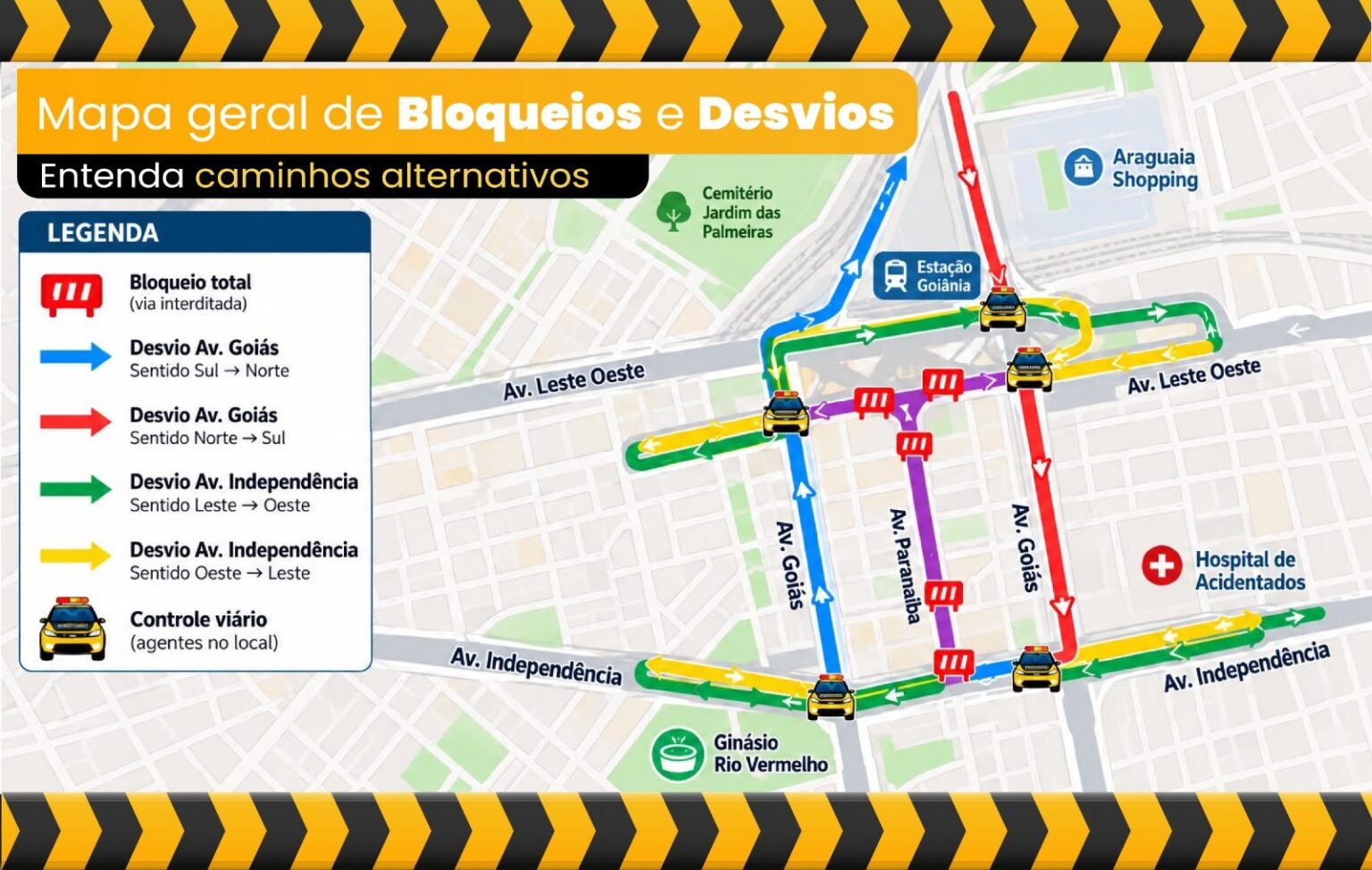 Trânsito no Centro de Goiânia terá mudanças durante Festival Viva Goiânia