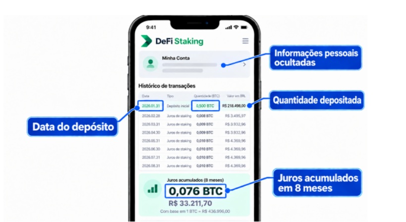 DeFi Staking: minha experiência após 8 meses (mostrando a conta)
