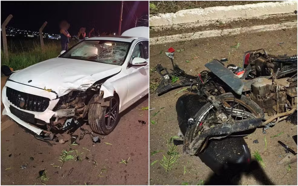 Motociclista morre em colisão frontal com Mercedes-Benz em Anápolis