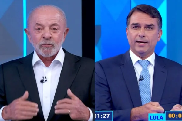 Lula rebate Flávio e exige desculpas em debate; "não vou permitir que um miliciano me chame de nove dedos"