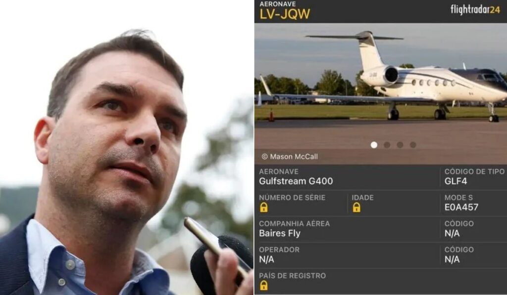 Piloto diz que Flávio Bolsonaro estava em lista de passageiros de jato na Argentina