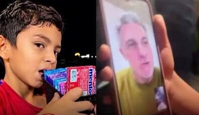 Luciano Huck liga para Matheus, menino autista que vende balas em Fortaleza